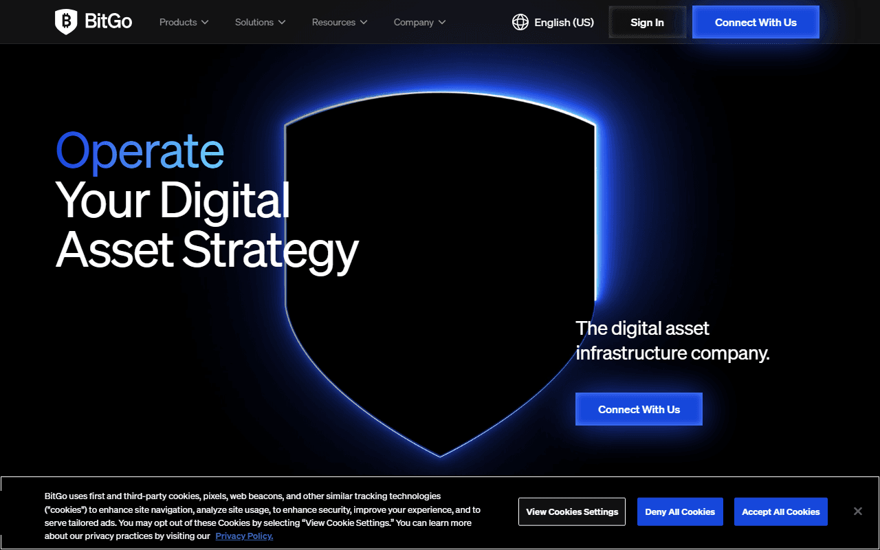 BitGo sponsor landing page advertised on Thinking Crypto News & Interviews