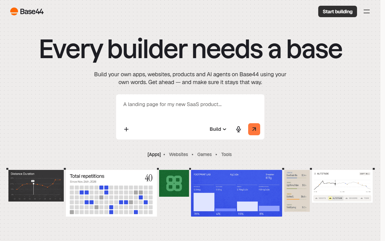 Base 44 sponsor landing page advertised on The Twenty Minute VC (20VC): Venture Capital | Startup Funding | The Pitch