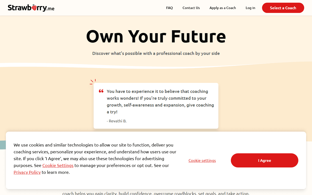 strawberry.me sponsor landing page advertised on Pod Save America