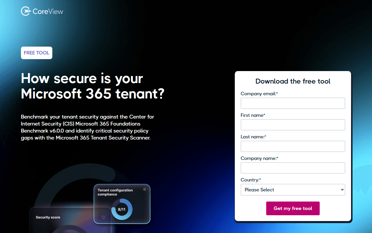 CoreView sponsor landing page advertised on Smashing Security