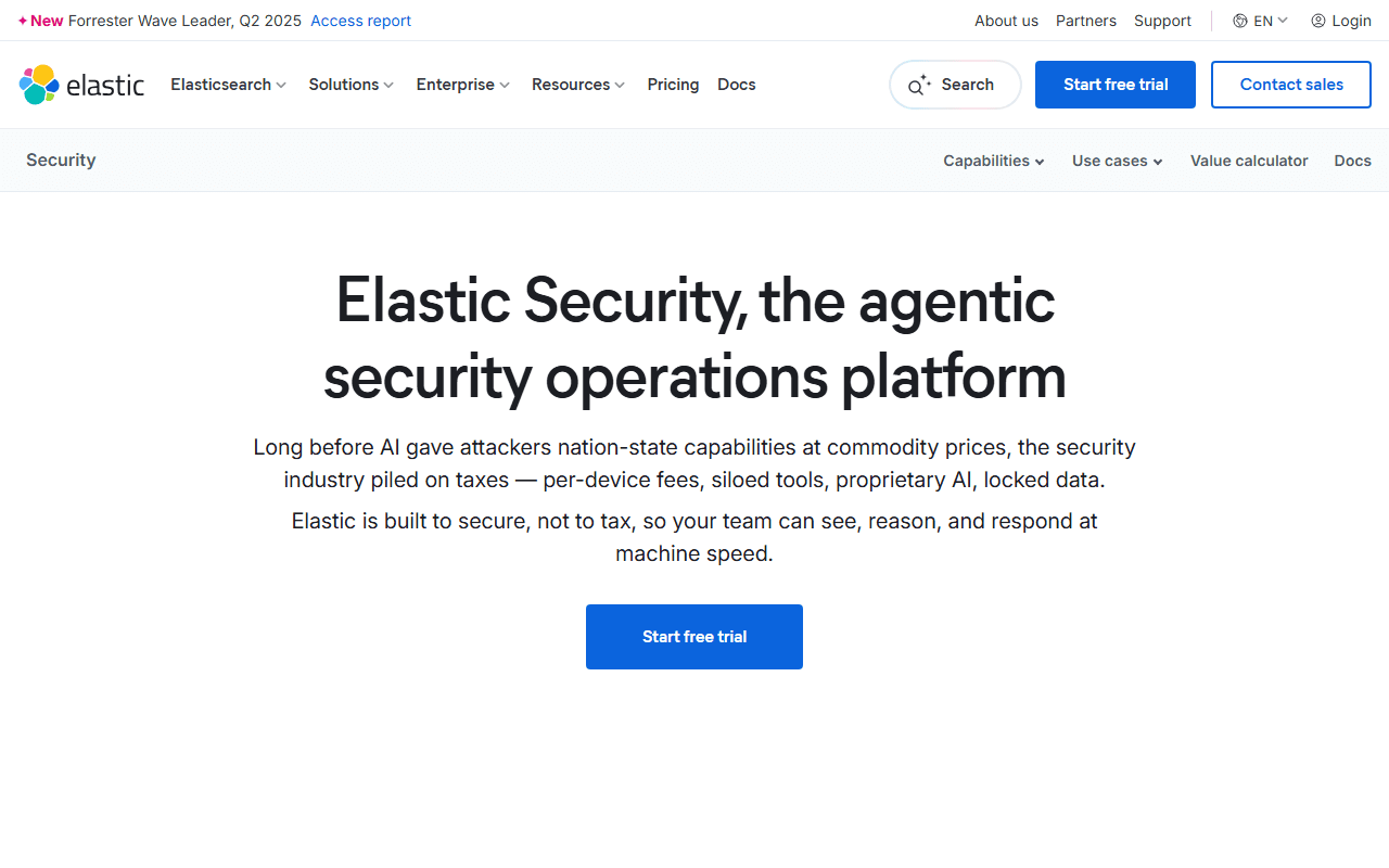 Elastic sponsor landing page advertised on Smashing Security
