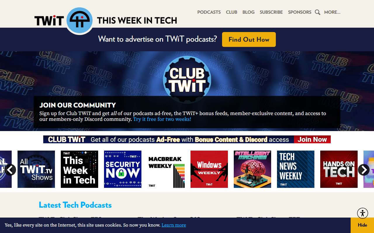 This Week in Tech sponsor landing page advertised on TechCrunch Daily Crunch