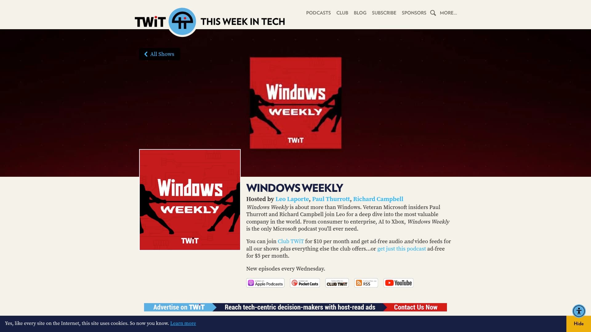 TWiT Network sponsor landing page advertised on TechCrunch Daily Crunch