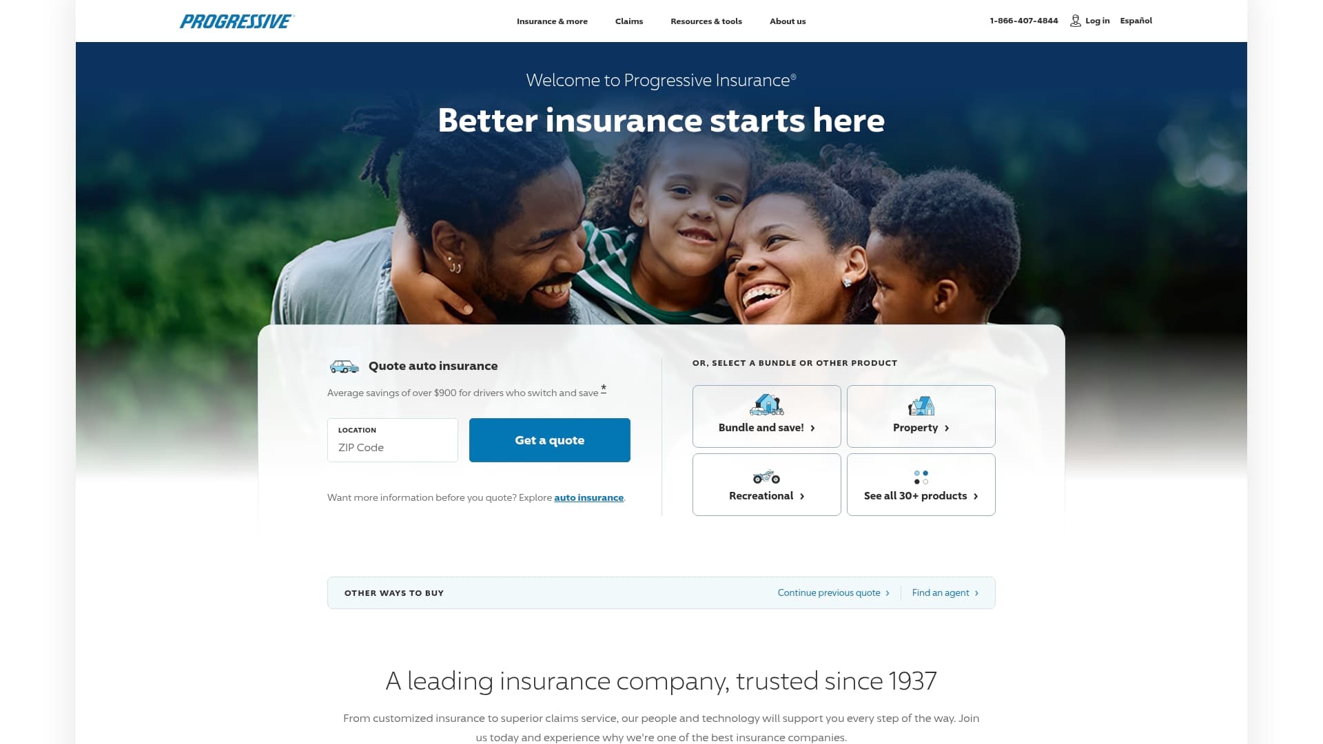 Progressive sponsor landing page advertised on LINUX Unplugged