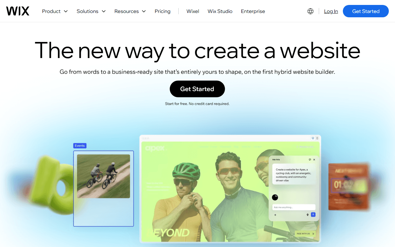 Wix sponsor landing page advertised on TechStuff