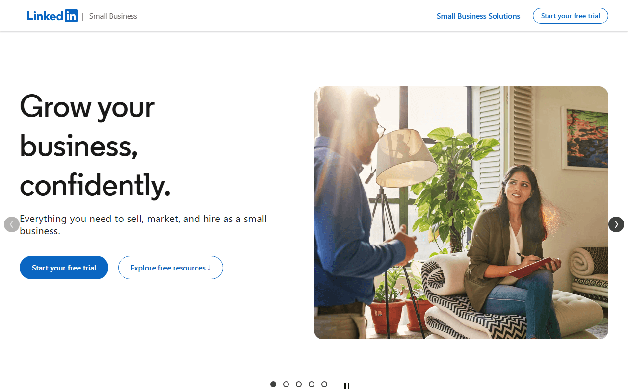 LinkedIn sponsor landing page advertised on Planet Money
