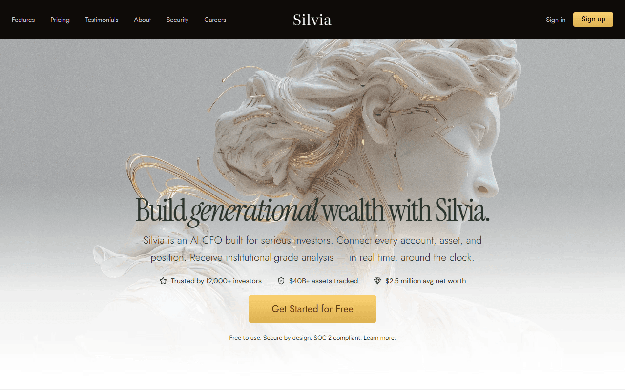 CFO Sylvia sponsor landing page advertised on The Pomp Podcast