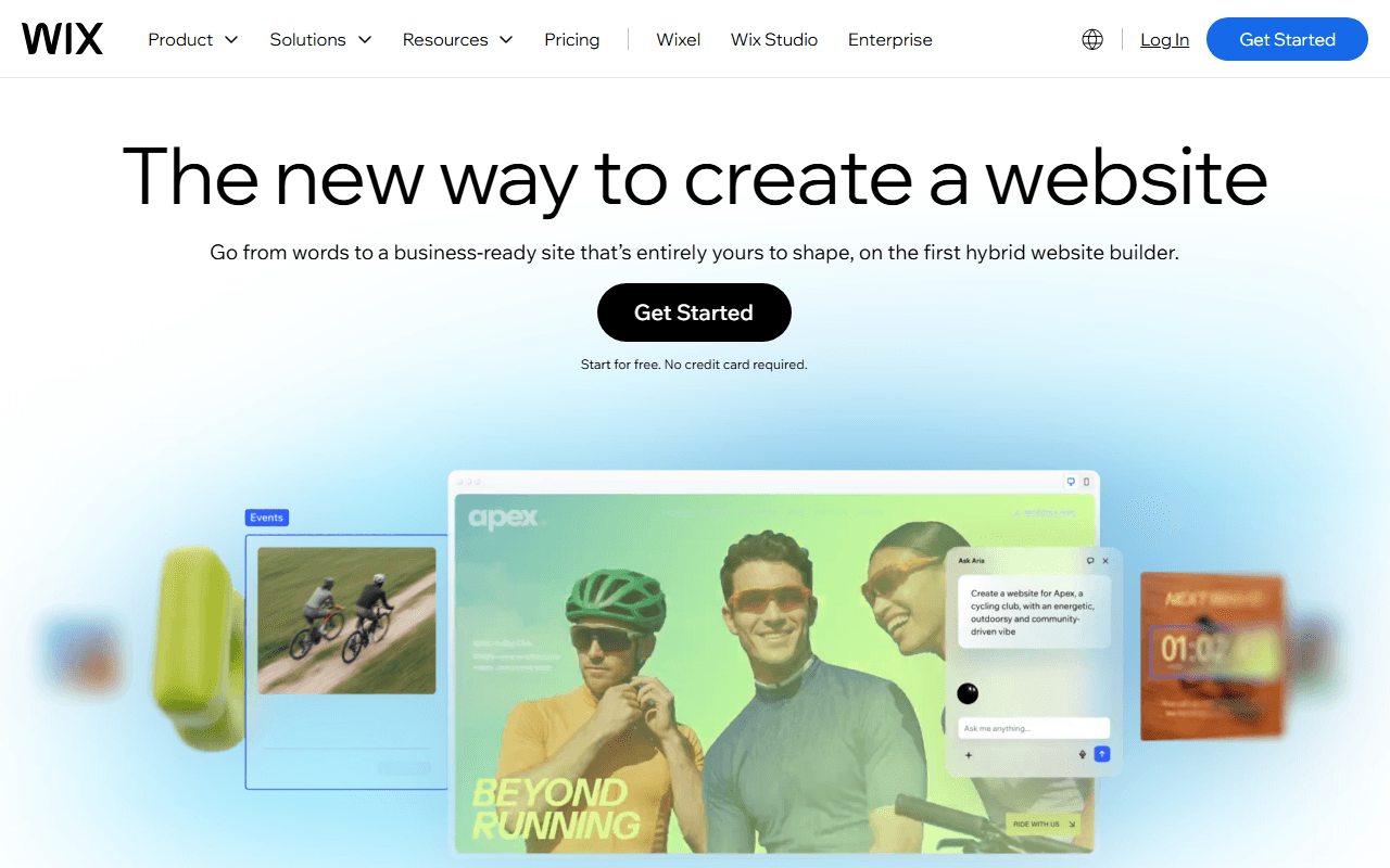 Wix Harmony sponsor landing page advertised on TechStuff