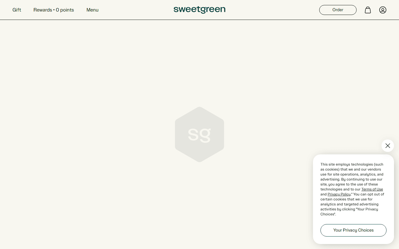 Sweetgreen sponsor landing page advertised on The Journal.
