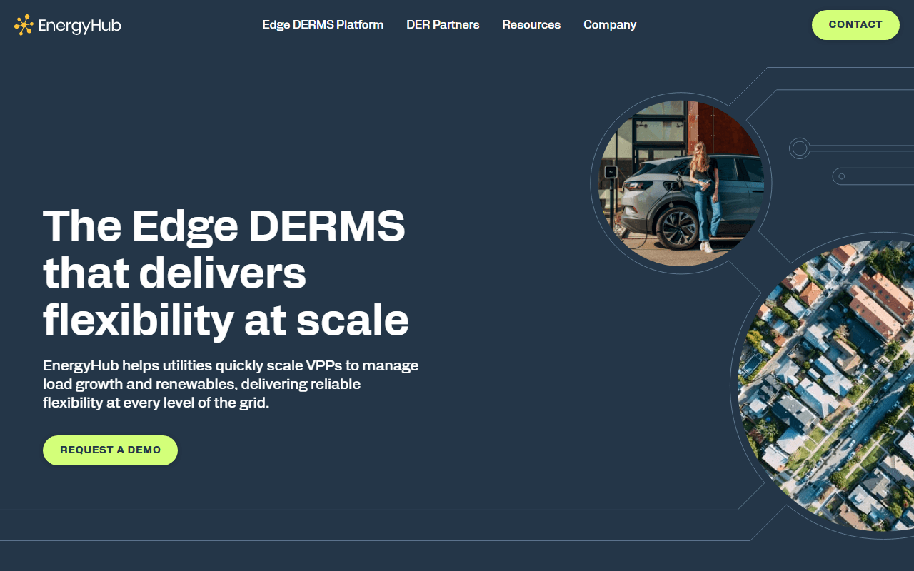 EnergyHub sponsor landing page advertised on Catalyst with Shayle Kann
