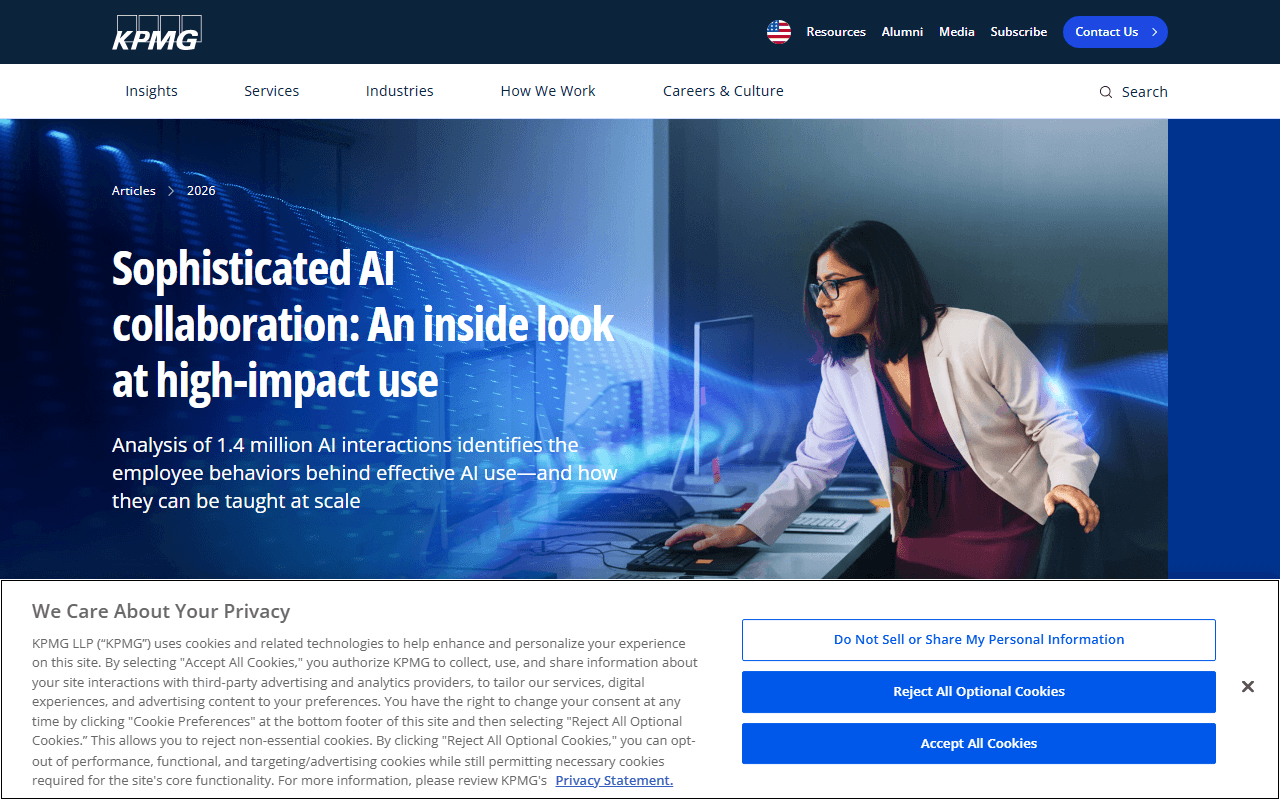 KPMG sponsor landing page advertised on The AI Breakdown: Daily Artificial Intelligence News and Discussions