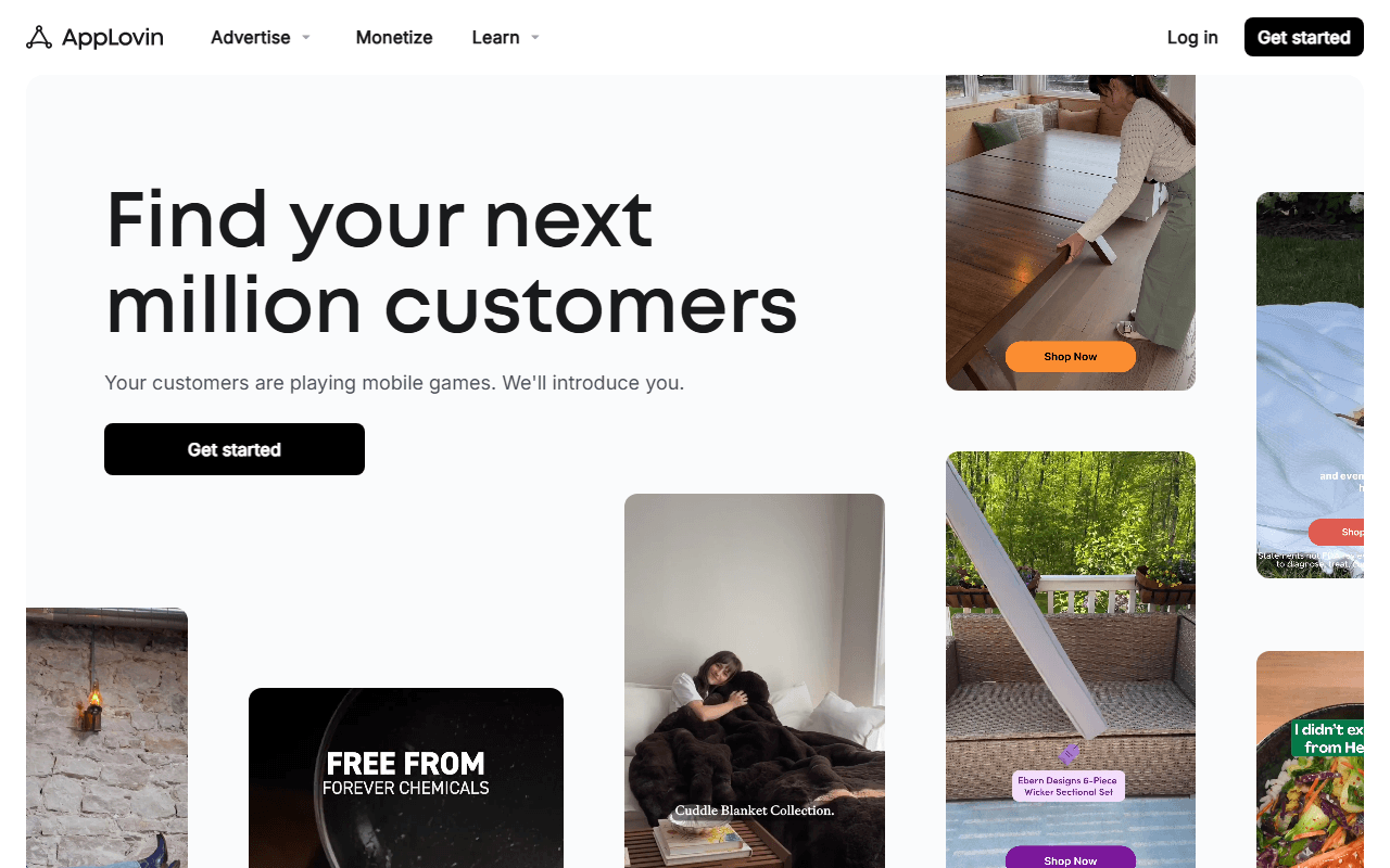 AppLovin sponsor landing page advertised on David Senra