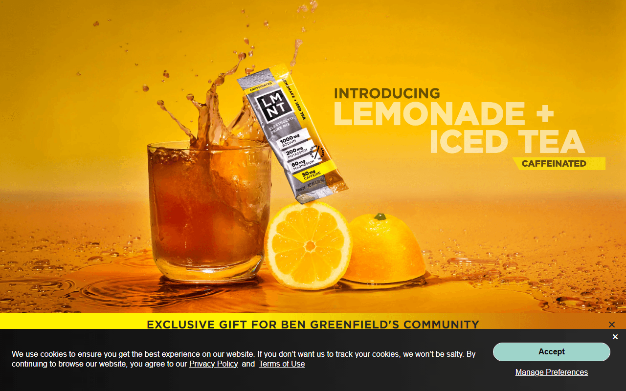 LMNT sponsor landing page advertised on Boundless Life