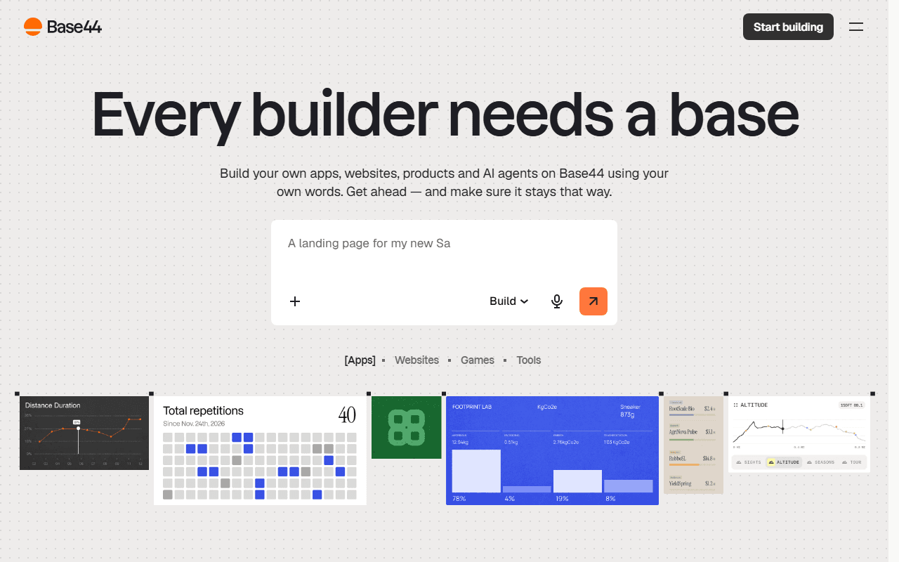 Base 44 sponsor landing page advertised on The Twenty Minute VC (20VC): Venture Capital | Startup Funding | The Pitch