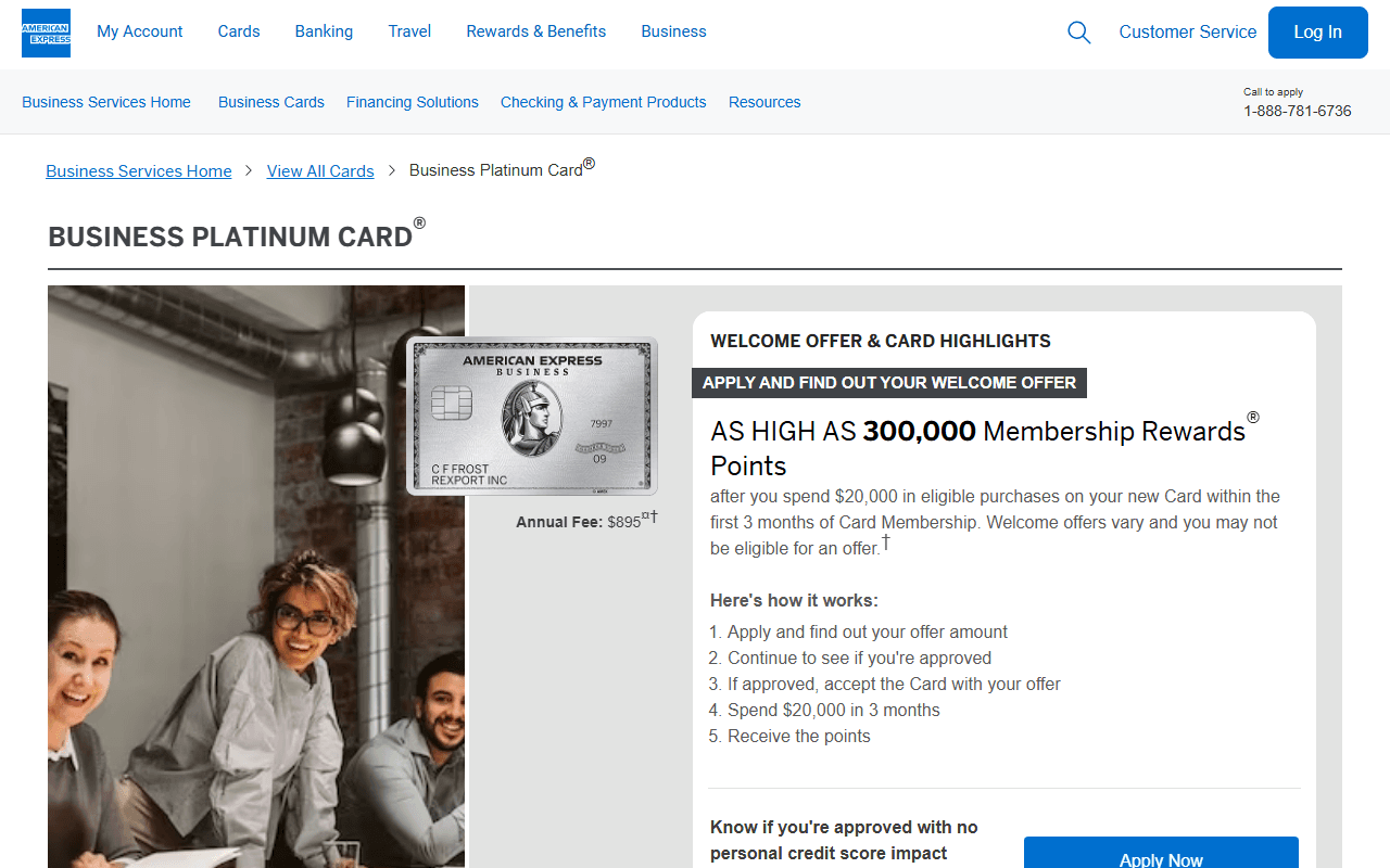 American Express sponsor landing page advertised on The Full Nerd Podcast