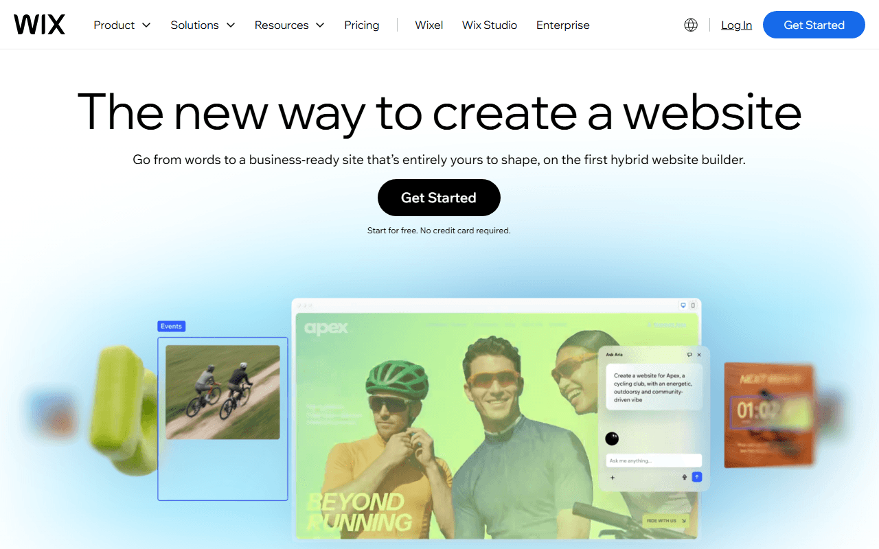 Wix sponsor landing page advertised on TechStuff