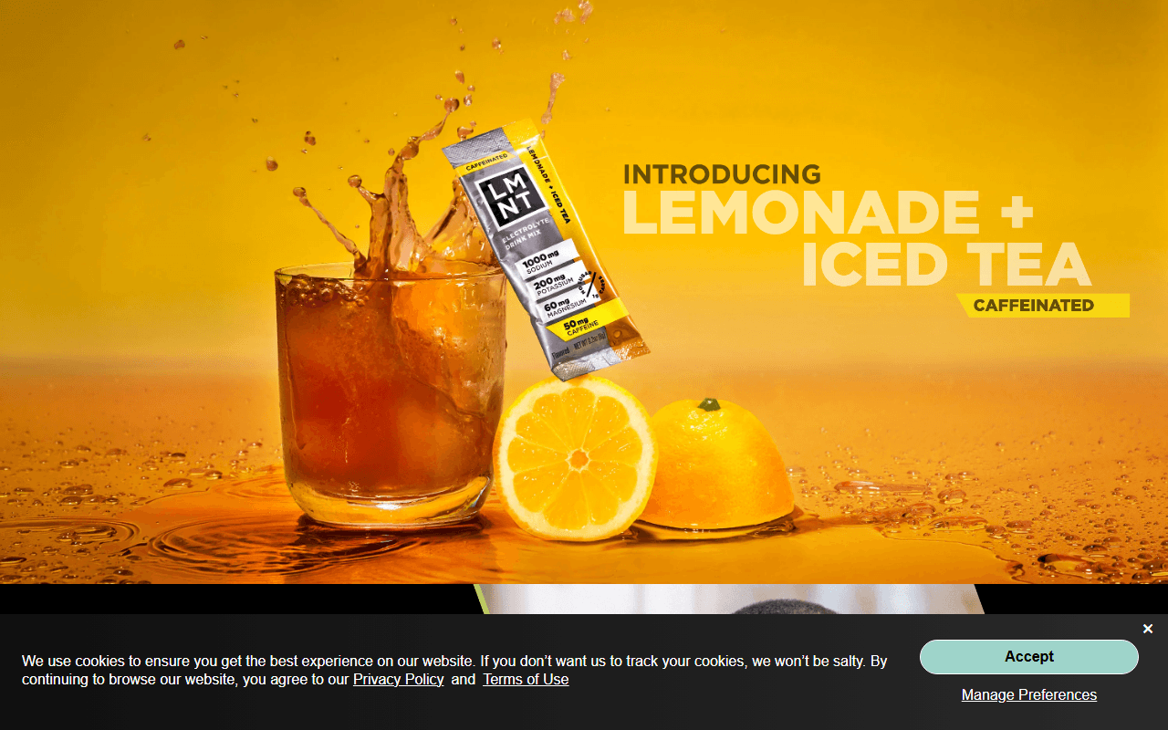 LMNT sponsor landing page advertised on Modern Wisdom