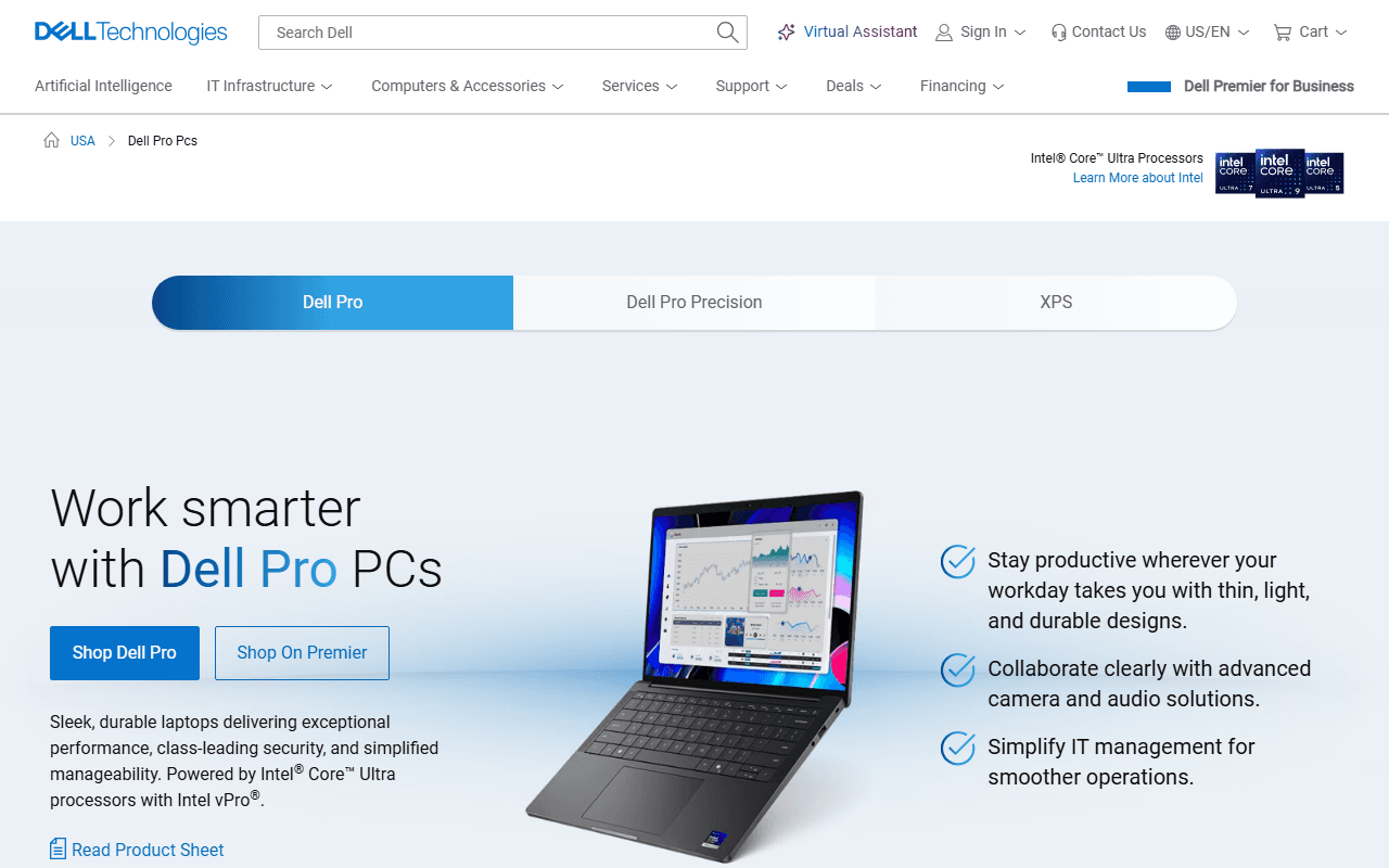 Dell sponsor landing page advertised on Stuff You Should Know