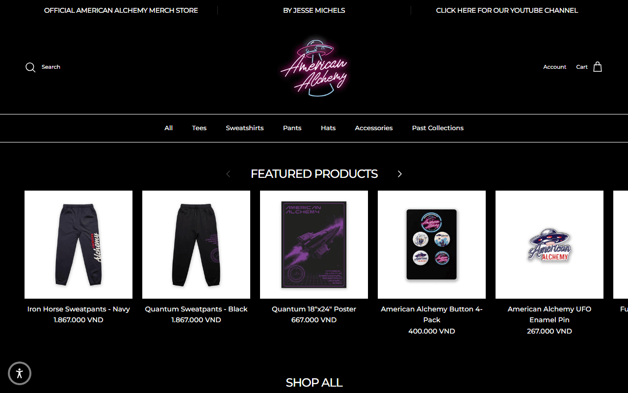 Shopify sponsor landing page advertised on Jesse Michels