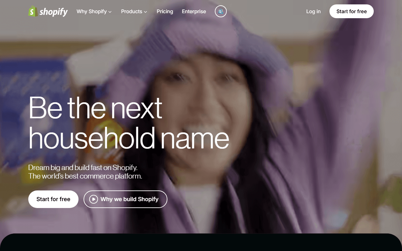 Shopify sponsor landing page advertised on The Ben Shapiro Show