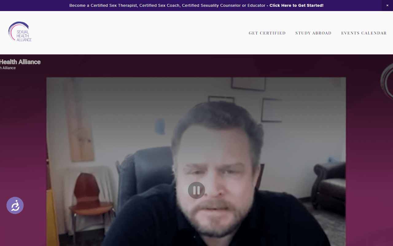 Sexual Health Alliance sponsor landing page advertised on Sex and Psychology Podcast
