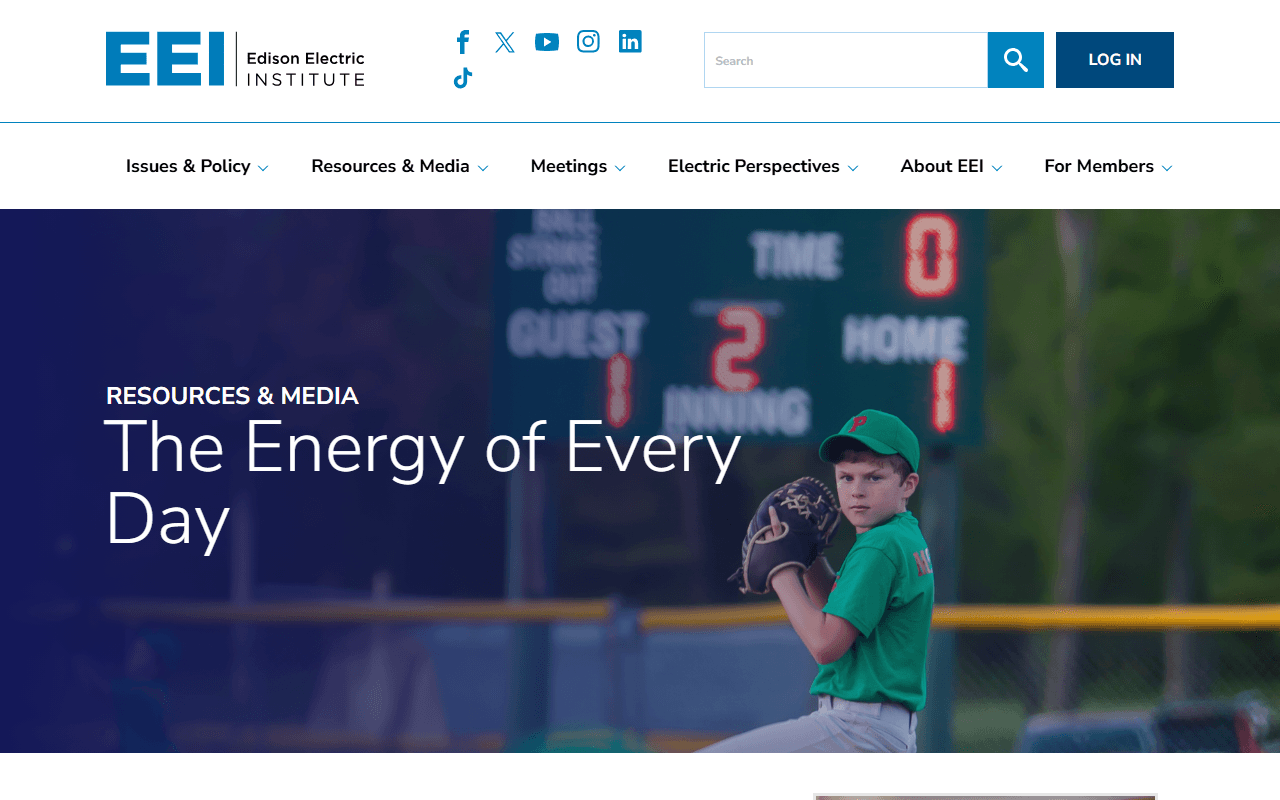 America's Electric Companies sponsor landing page advertised on The Journal.