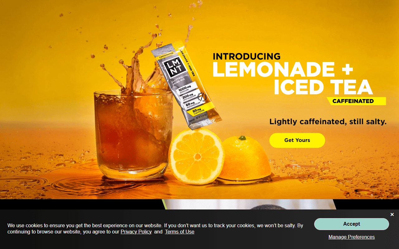 LMNT sponsor landing page advertised on Modern Wisdom