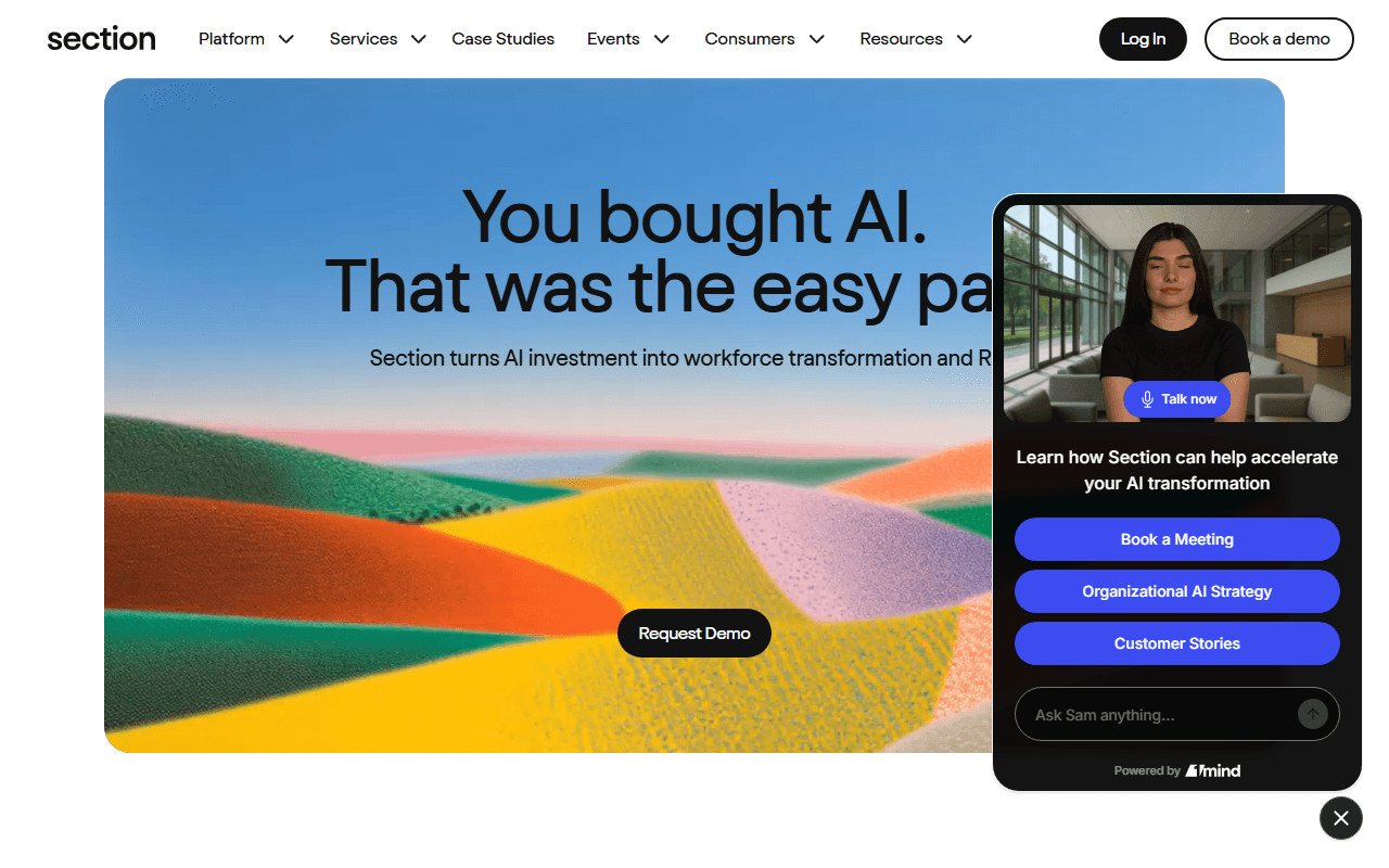 Section sponsor landing page advertised on The AI Breakdown: Daily Artificial Intelligence News and Discussions