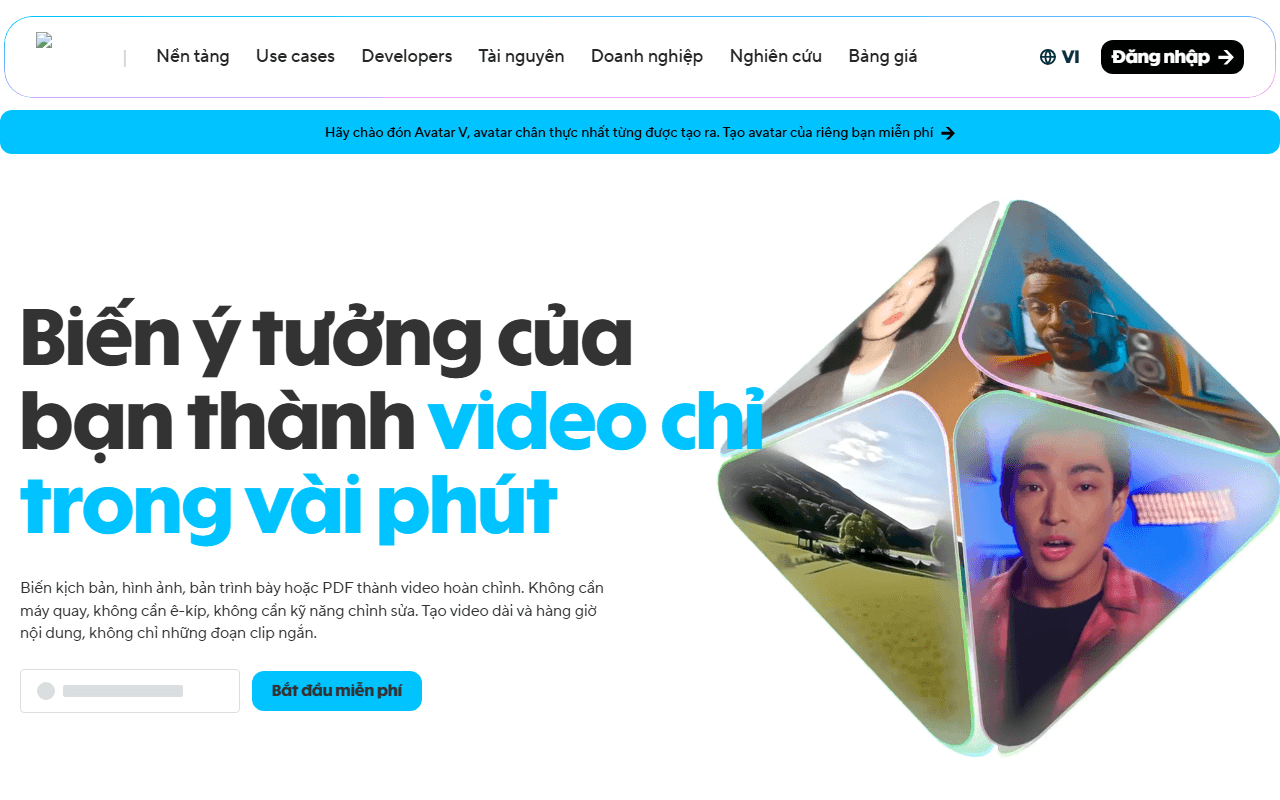 HeyGen sponsor landing page advertised on The Knowledge Project