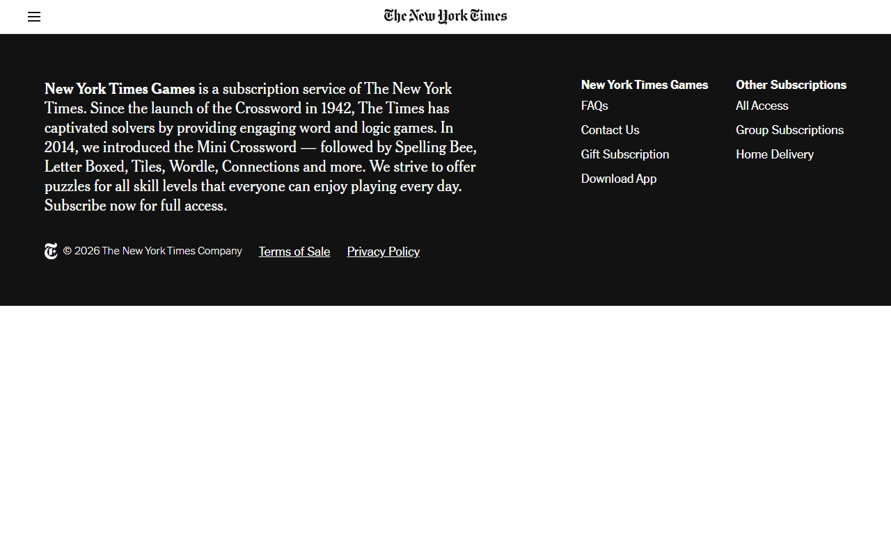 The Times sponsor landing page advertised on The Daily