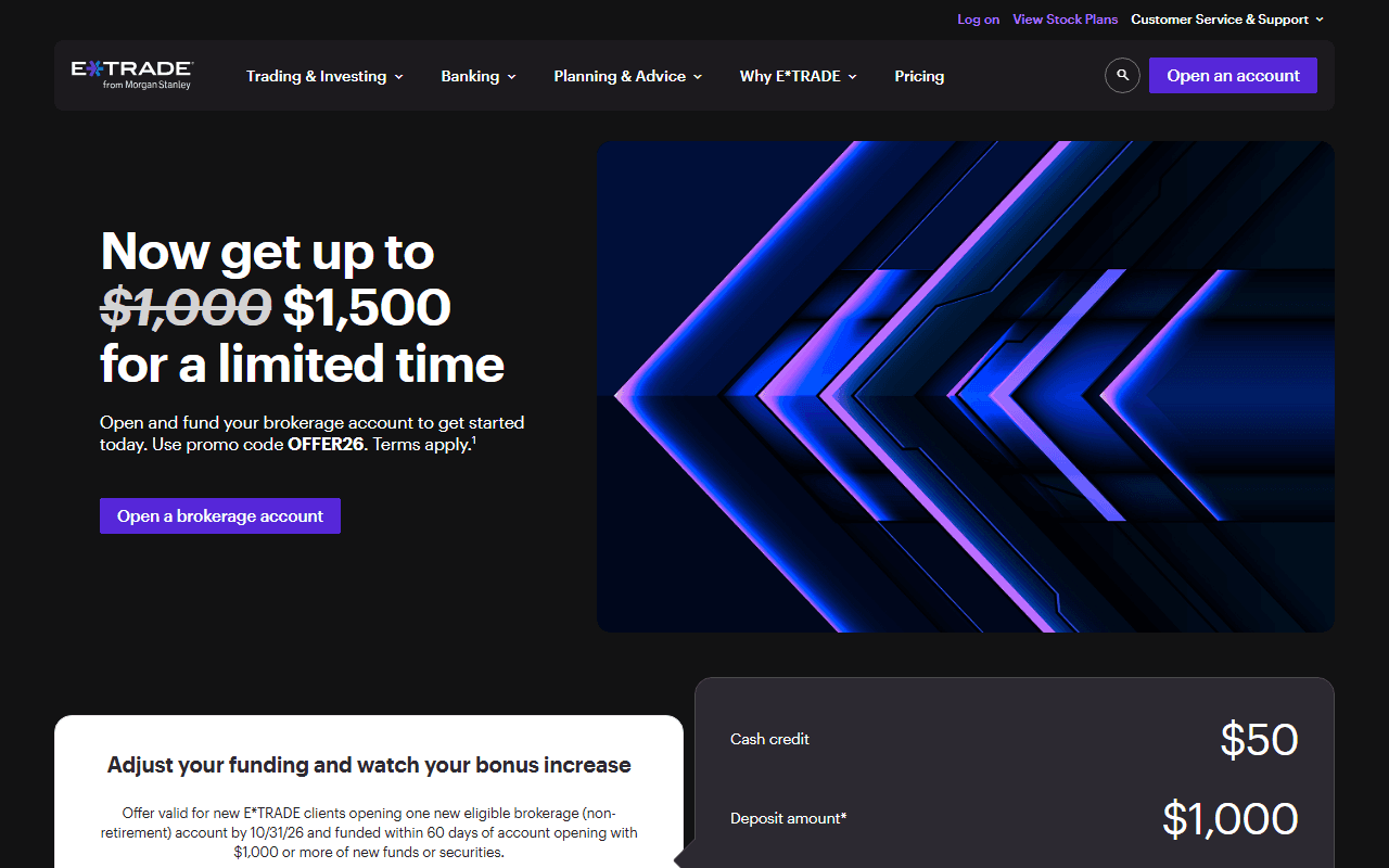 Morgan Stanley sponsor landing page advertised on TED Radio Hour