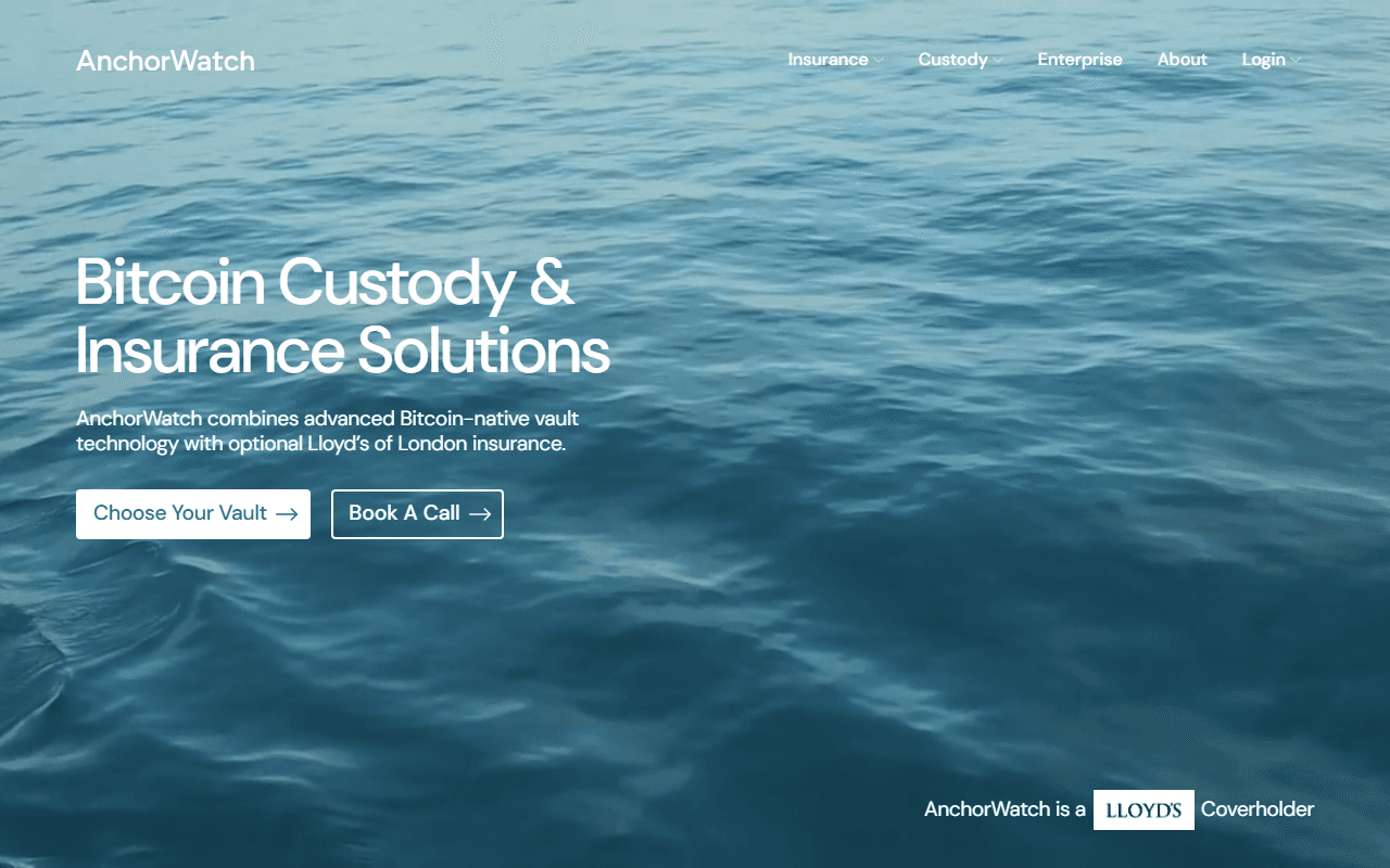 Anchor Watch sponsor landing page advertised on What Bitcoin Did