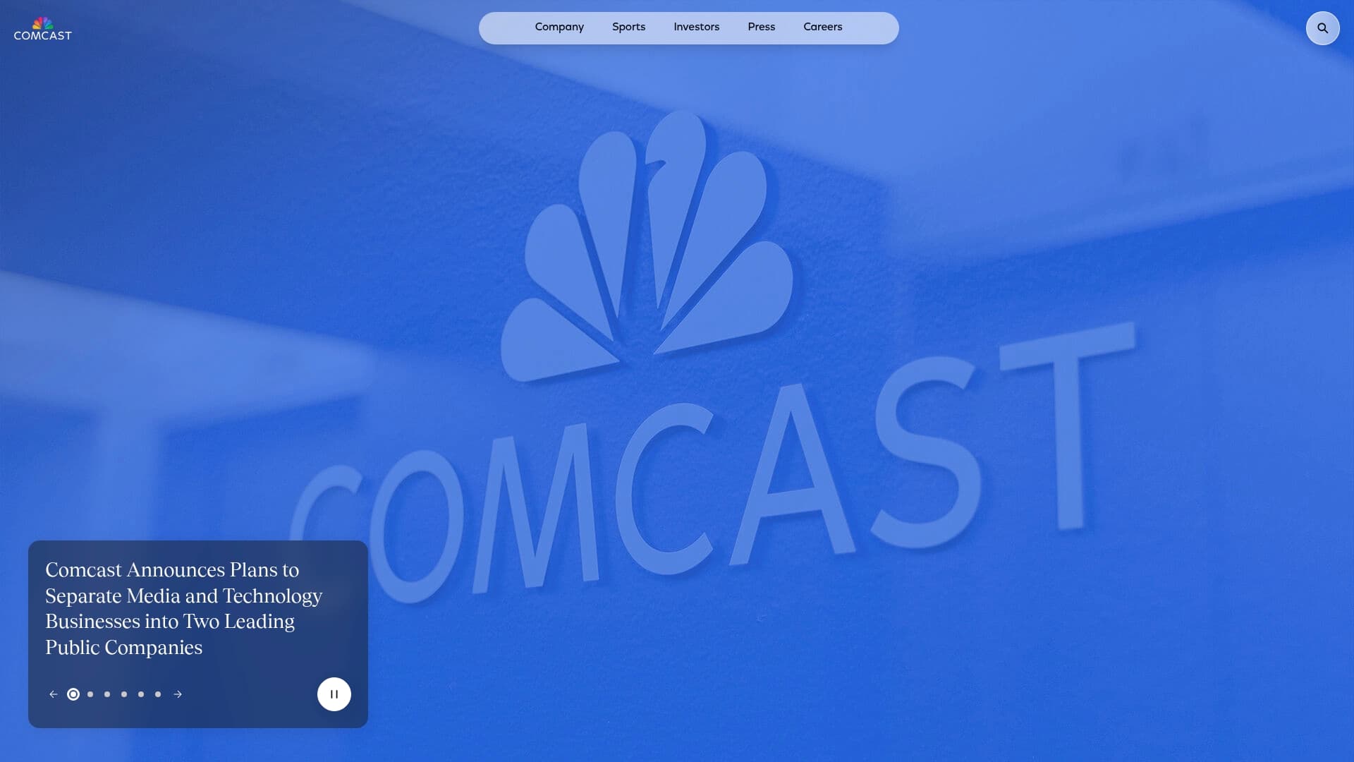 Comcast sponsor landing page advertised on The Journal.