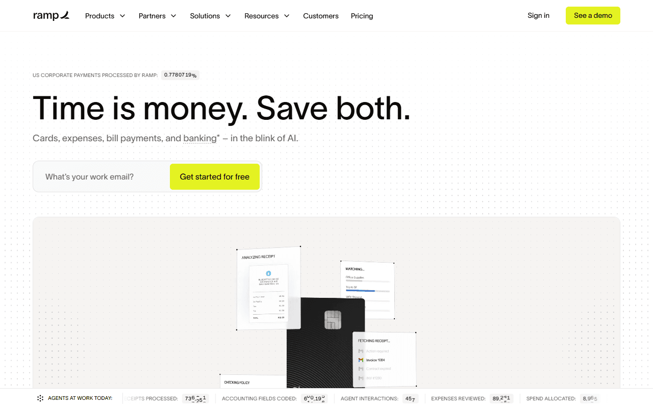 Ramp sponsor landing page advertised on Technology Brothers