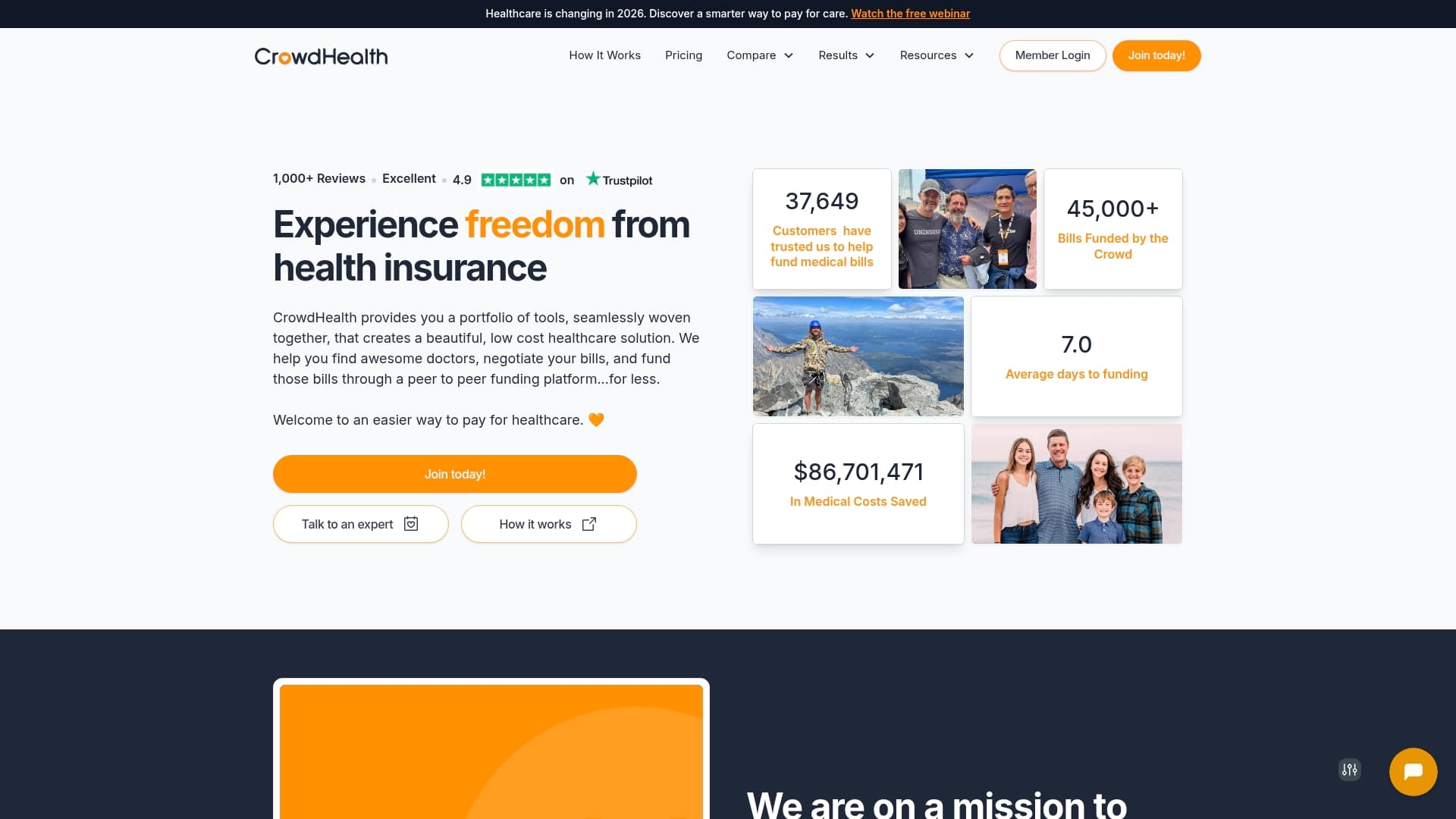 Crowd Health sponsor landing page advertised on TFTC: A Bitcoin Podcast