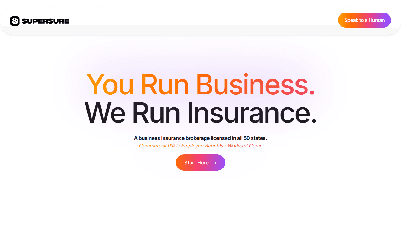Supersure sponsor landing page advertised on The Dan Bongino Show