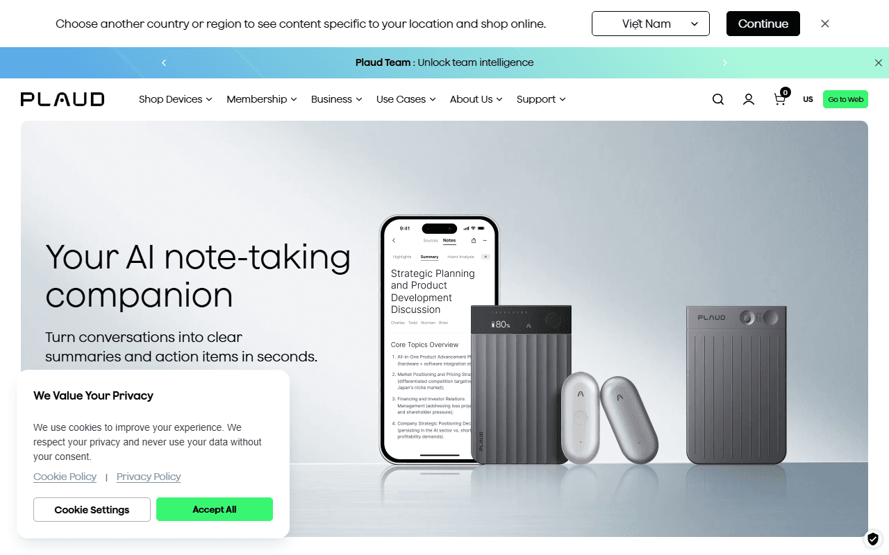 Plaud sponsor landing page advertised on All-In with Chamath, Jason, Sacks & Friedberg