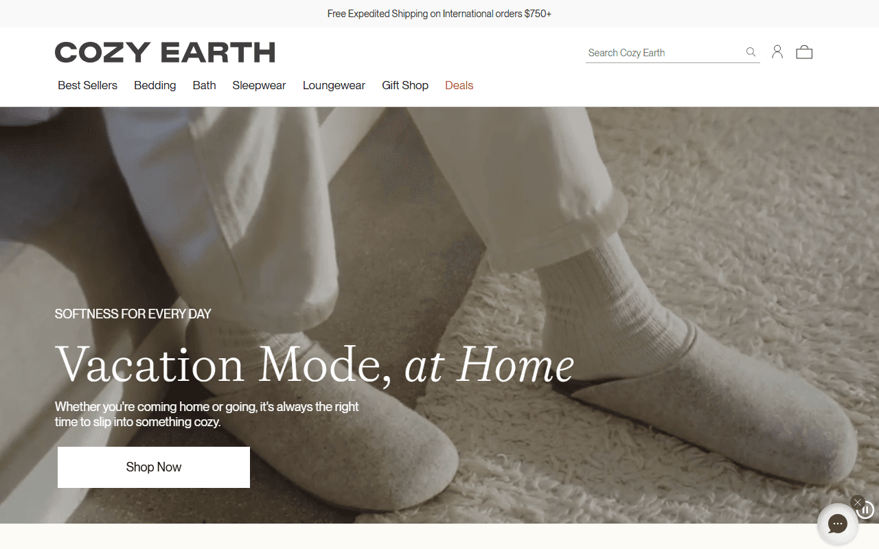 Cozy Earth sponsor landing page advertised on The Megyn Kelly Show
