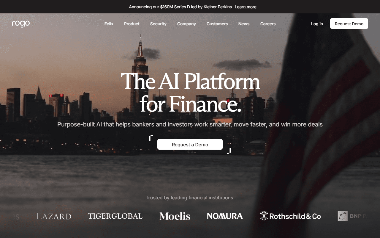 Rogo sponsor landing page advertised on Invest Like the Best with Patrick O'Shaughnessy