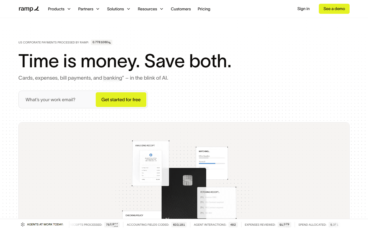 Ramp sponsor landing page advertised on Technology Brothers