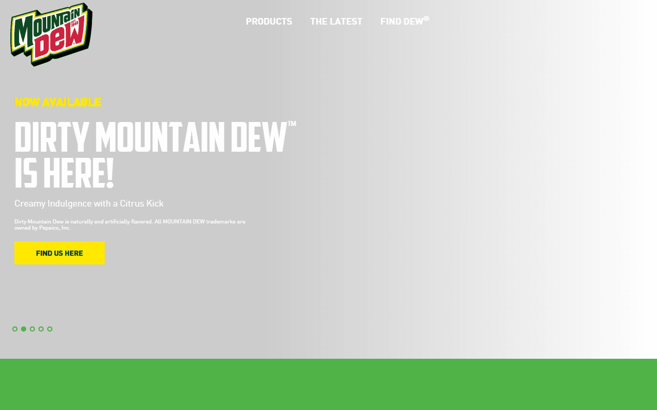 Mountain Dew sponsor landing page advertised on This Past Weekend w/ Theo Von