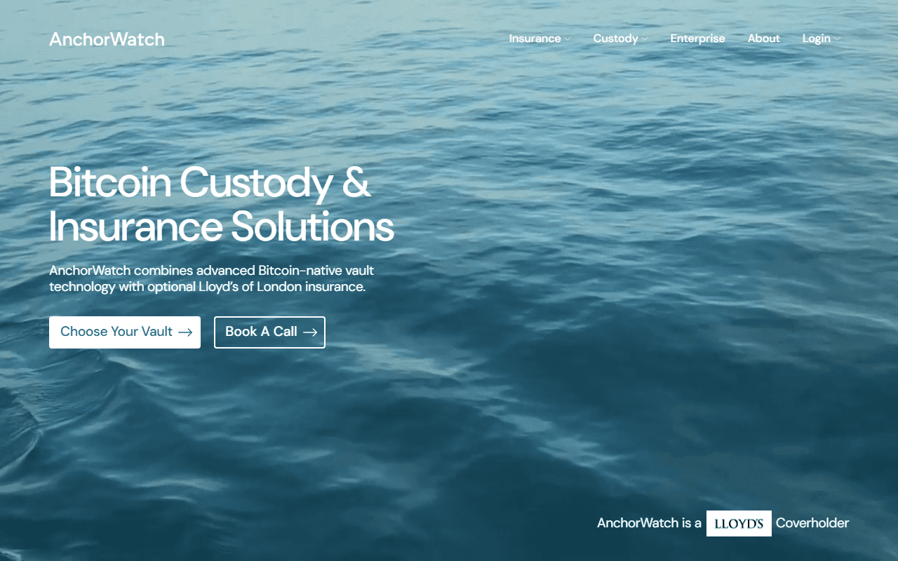 Anchor Watch sponsor landing page advertised on What Bitcoin Did