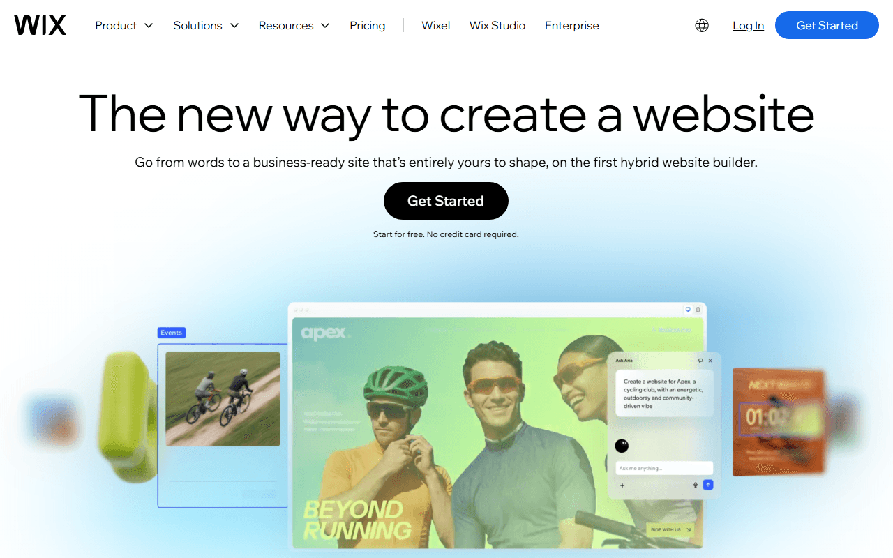 Wix Harmony sponsor landing page advertised on TechStuff