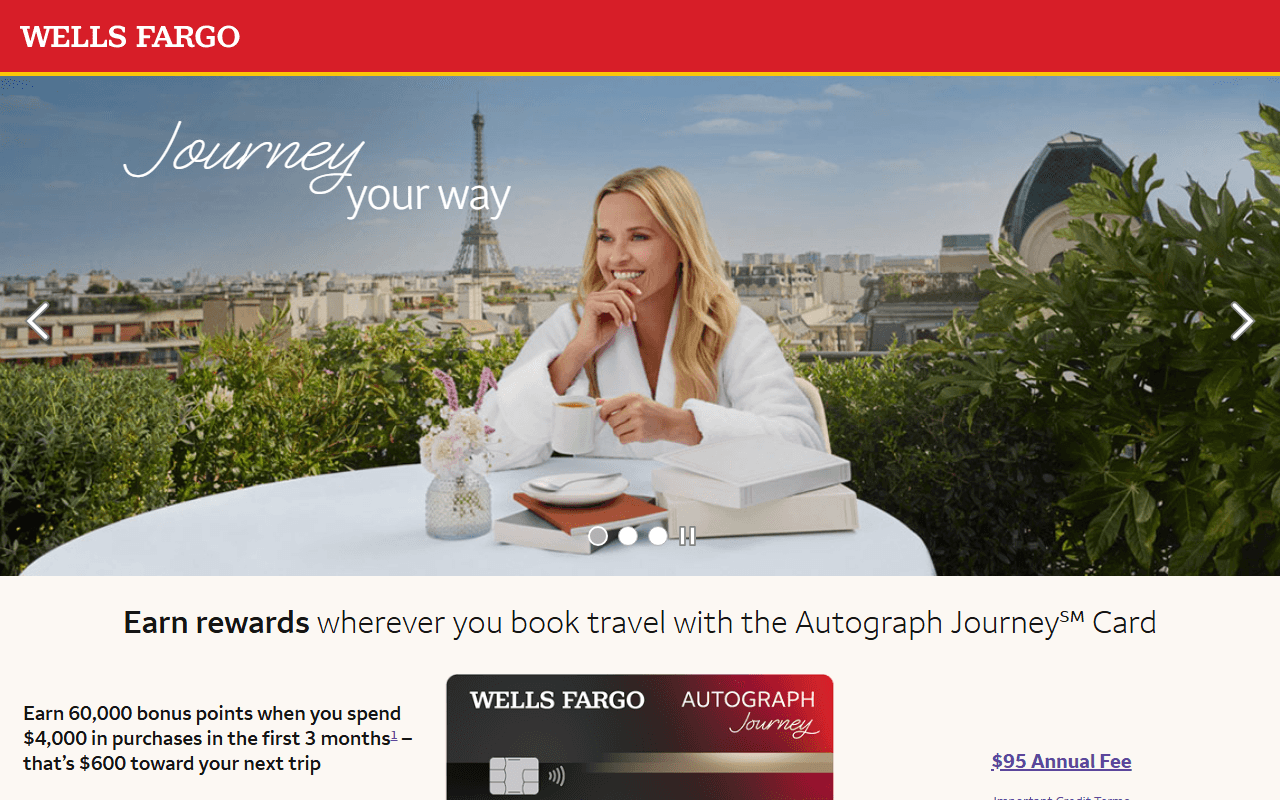 Wells Fargo sponsor landing page advertised on Shawn Ryan Show