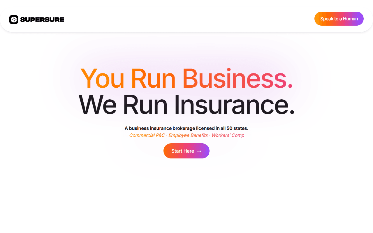Supersure sponsor landing page advertised on The Megyn Kelly Show
