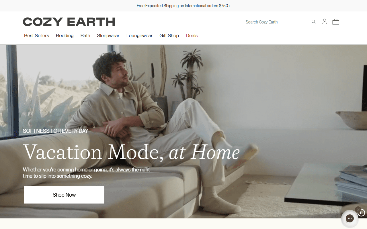 Cozy Earth sponsor landing page advertised on The Megyn Kelly Show