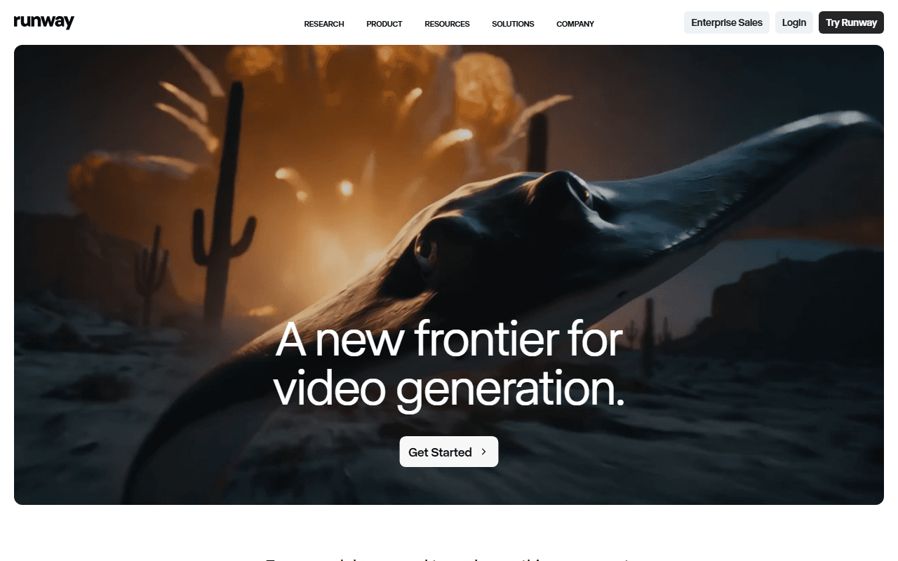 Runway sponsor landing page advertised on How I AI