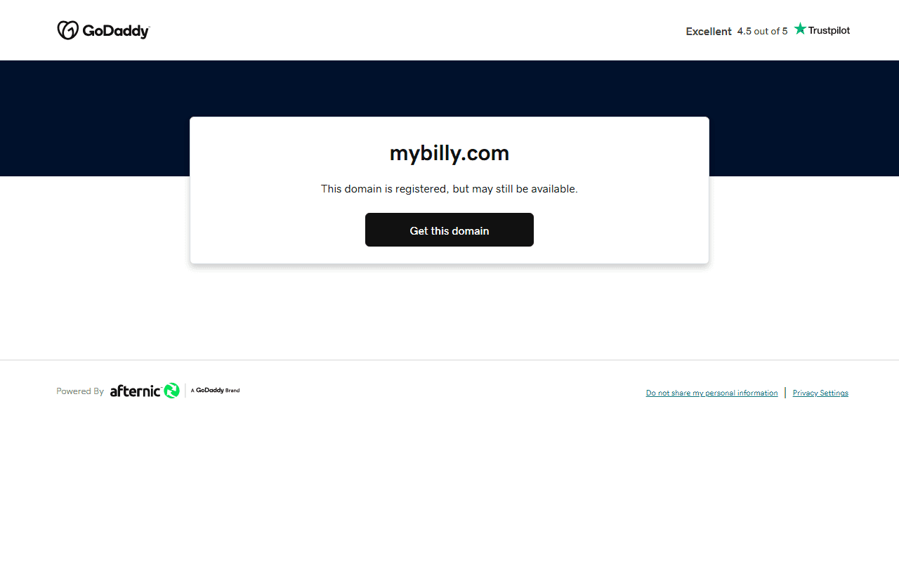 Billy sponsor landing page advertised on Two Hot Takes