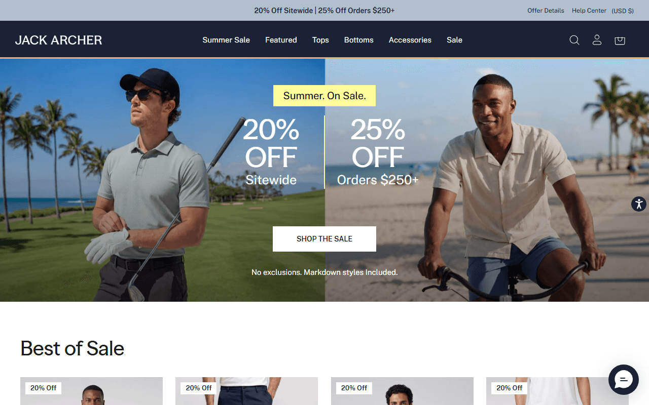 Jack Archer sponsor landing page advertised on Adam Carolla Show