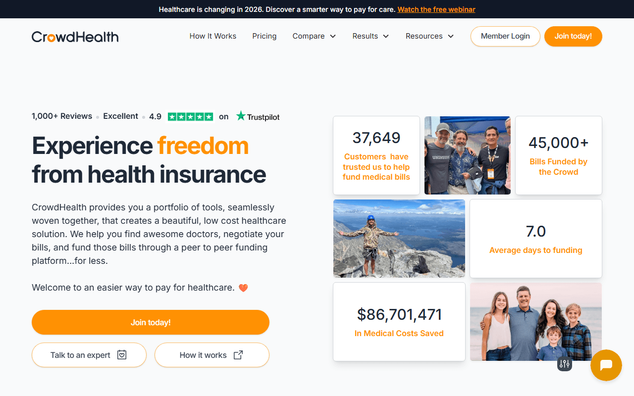 CrowdHealth sponsor landing page advertised on TFTC: A Bitcoin Podcast